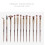 (pink and silver) 12PCS Professional Makeup Brushes Set Eye Shadow Blending Applicator Comestic Tool 4