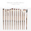 (pink and silver) 12PCS Professional Makeup Brushes Set Eye Shadow Blending Applicator Comestic Tool 5