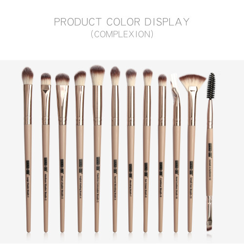 (complexion) 12PCS Professional Makeup Brushes Set Eye Shadow Blending Applicator Comestic Tool