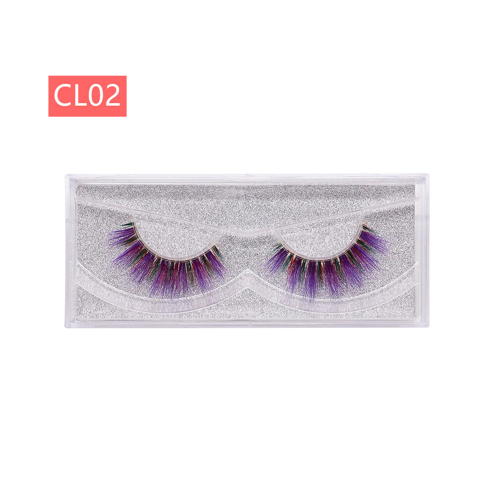 (CL02) 9D Mink Colored Natural False Eyelashes Makeup Cosmetic Cosplay Eye Lashes