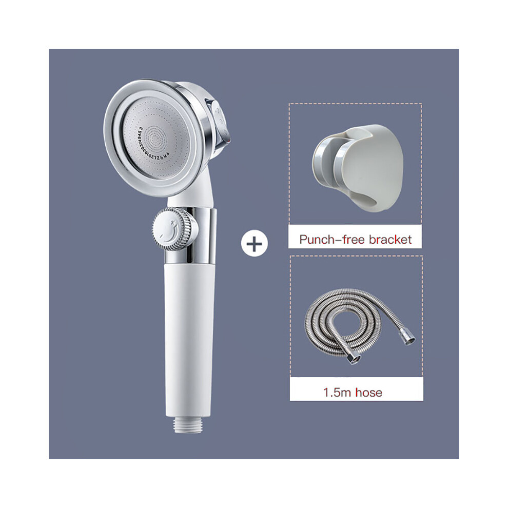 (Head Bracket Hose) Bath Shower Head Jetting High Pressure Water Saving Adjustable Bathroom Shower Set 320997793724