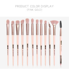 (pink gold) 12PCS Professional Makeup Brushes Set Eye Shadow Blending Applicator Comestic Tool