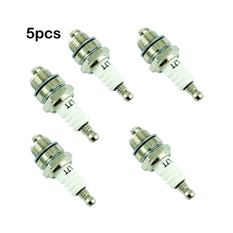 5Pcs L7t Spark Plugs Fit For 2-Stroke Engine Chainsaw Hedge Trimmer Lawn Mower 413590587767