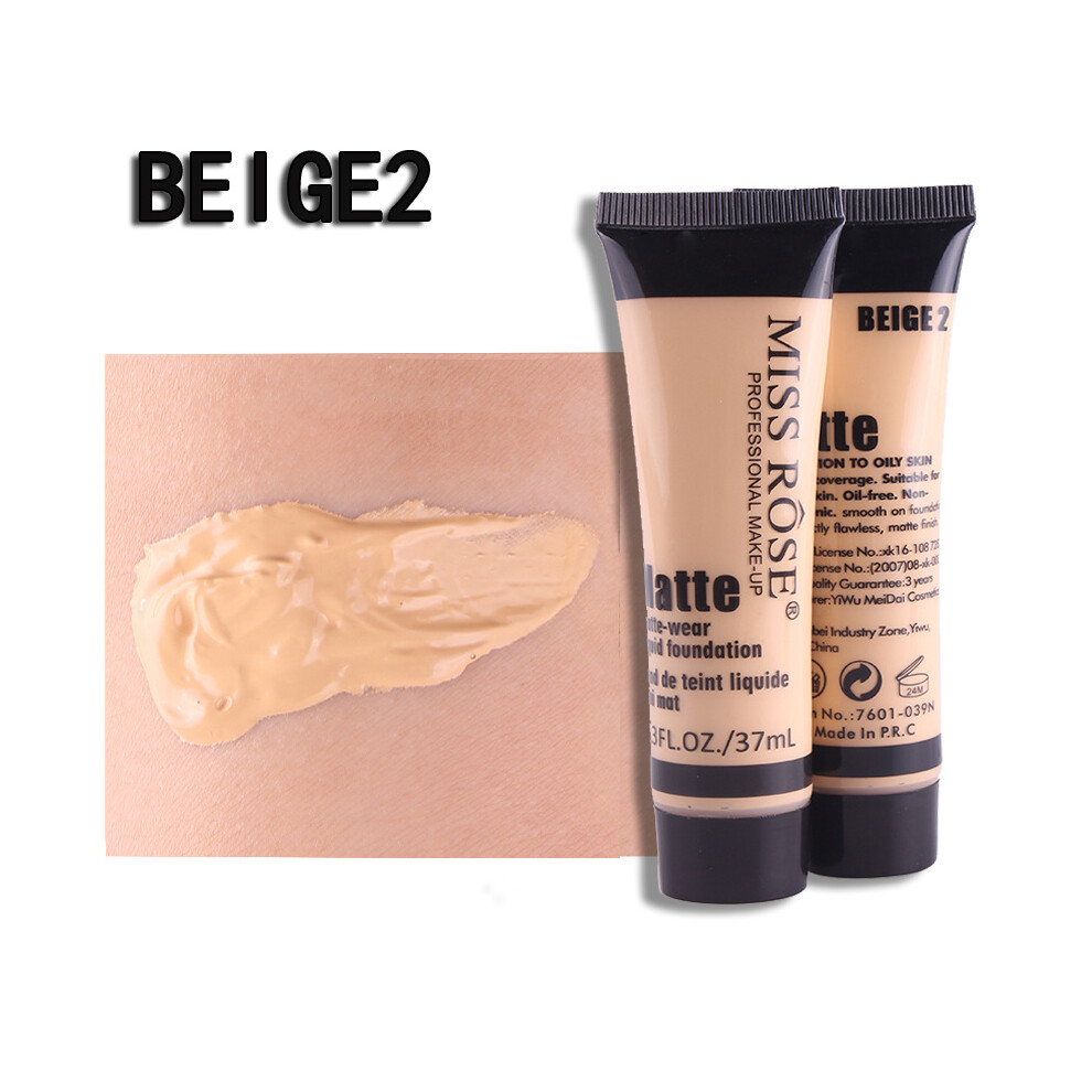 Beige ( 2) Miss Rose Liquid Whitening Repair Moisturizing Concealer Foundation Makeup Face