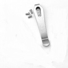 (Silver) DIY Folding Knife Clip Stainless Steel Back Clip Pocket Clip Suitable for Personal Folding Knives