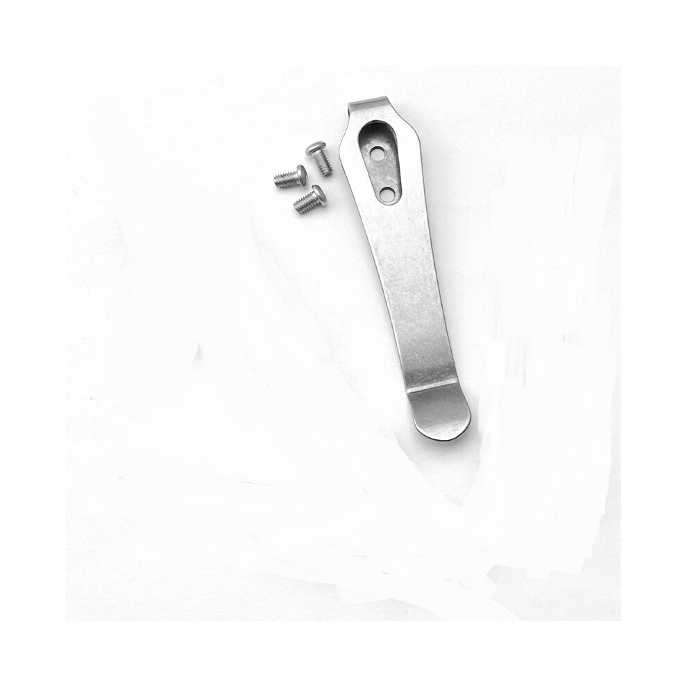(Silver) Diy Folding Knife Clip Stainless Steel Back Clip Pocket Clip Suitable For Personal Folding Knives 320997823230