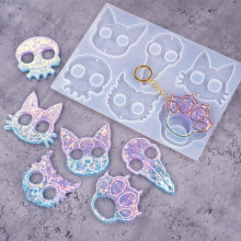 Resin Casting Mold Knuckles Shape Keychain Pendants DIY Crafts Silicone Epoxy Mould