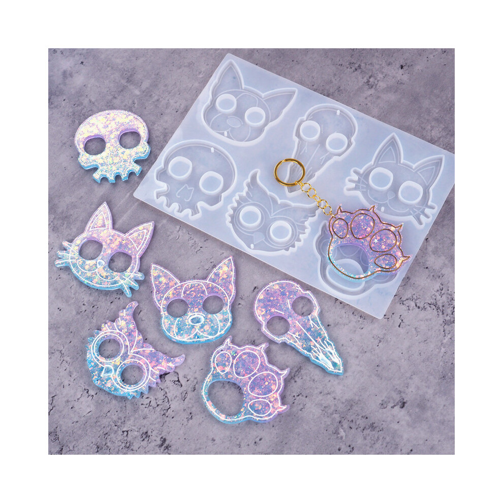 Resin Casting Mold Knuckles Shape Keychain Pendants Diy Crafts Silicone Epoxy Mould 320997791782