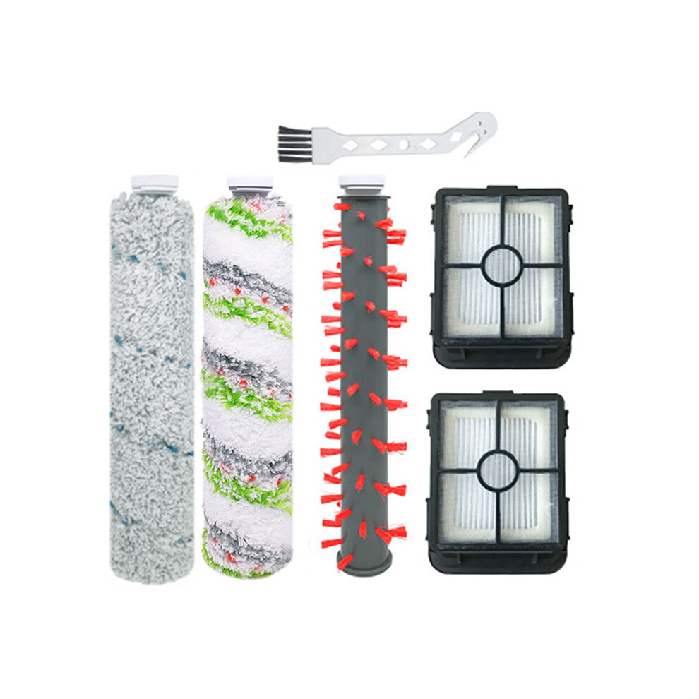 (6pcs) Brush Roller & Filter Replacement Set for Bissell CrossWave Cordless Max 2554A, 2590, 2593, 2596 Vacuum Cleaners