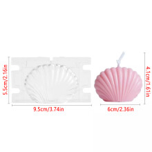 (9.5*5.5cm) 3D Scented Candle Mold Seashell Scallop Shell Shape Handmade DIY Soap Mould