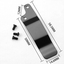 (Black) 1pcs DIY Folding Knife Clip Stainless Steel Pocket Clip Making Knife Accessories