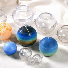 (8cm) Plastic DIY Ball Candle Mould Soap Clay Craft Tools Handcraft Making Mould