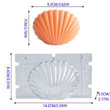 (14.2*8.4cm) 3D Scented Candle Mold Seashell Scallop Shell Shape Handmade DIY Soap Mould