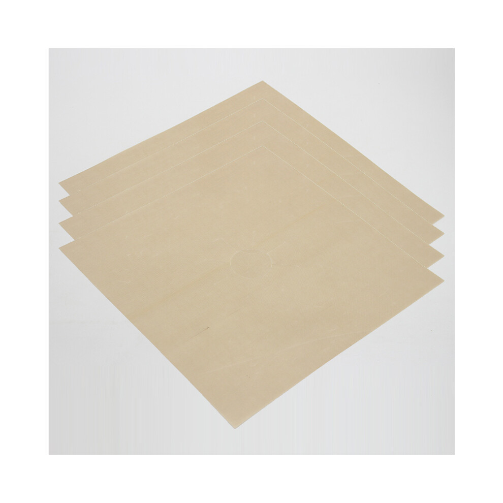 (Beige) 4Pcs Reusable Gas Range Stovetop Burner Protector Pad Liner Cover Anti-Corrosion Beige 320997795063