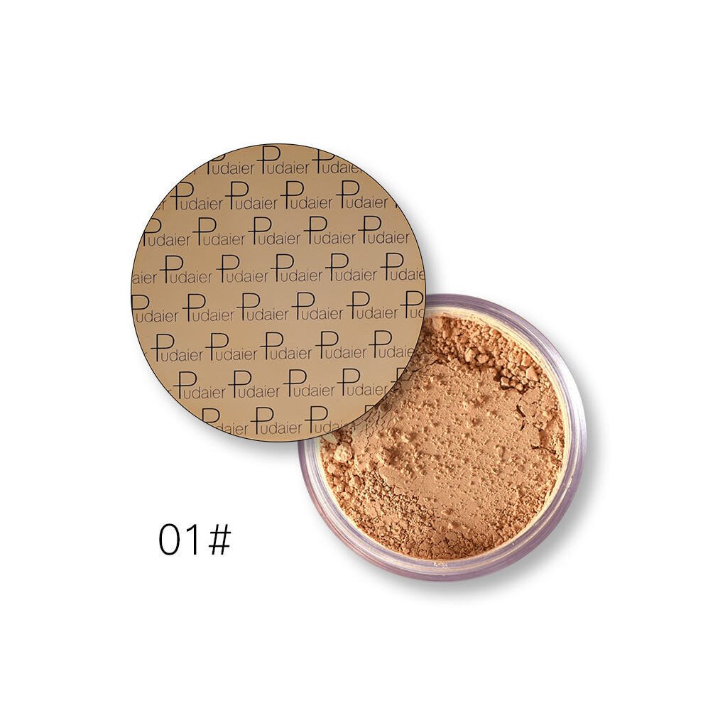 (01# Desert) Pudaier Makeup Face Loose Powder Long Lasting Whitening Bronzer Contour Base Foundation Setting Powder