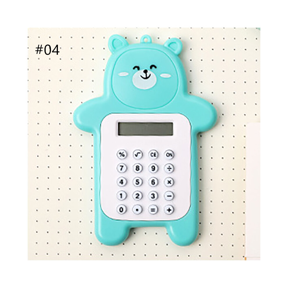 (#04) Portable Cute Cartoon Bear Shape Mini Calculator School Supplies Stationery 320997791010