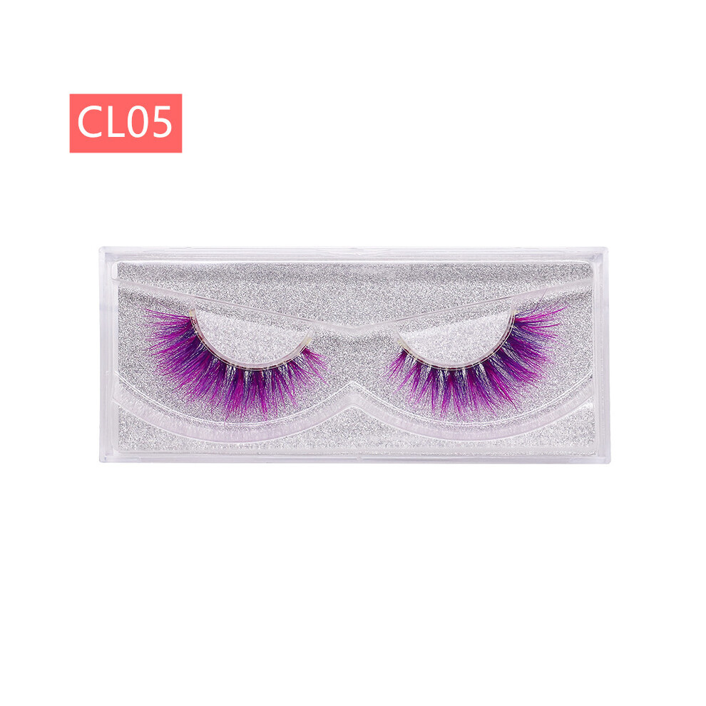 (CL05) 9D Mink Colored Natural False Eyelashes Makeup Cosmetic Cosplay Eye Lashes