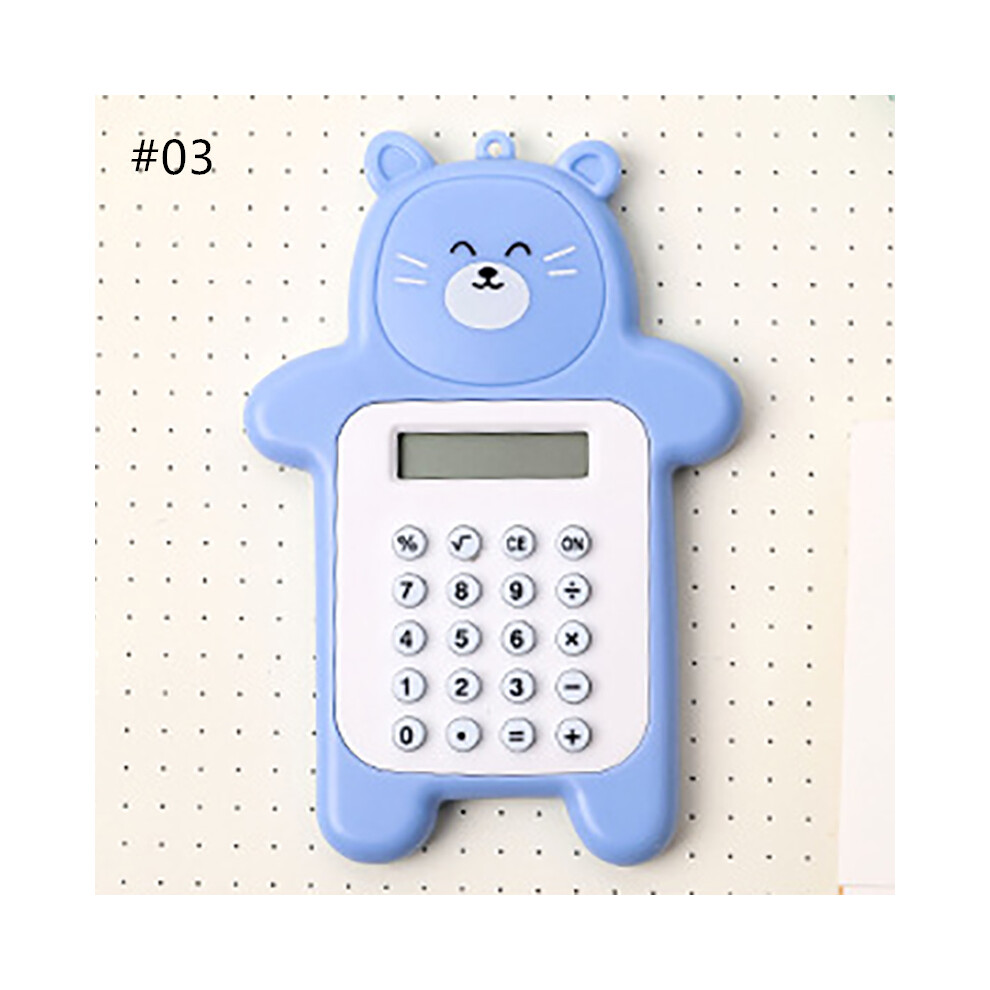 (#03) Portable Cute Cartoon Bear Shape Mini Calculator School Supplies Stationery 320997791003