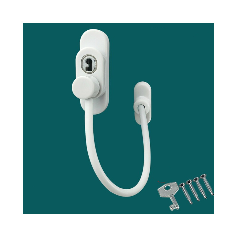 (White) Flexible Window Door Cable Restrictor Ventilator Child Safety Security Lock 320997804215