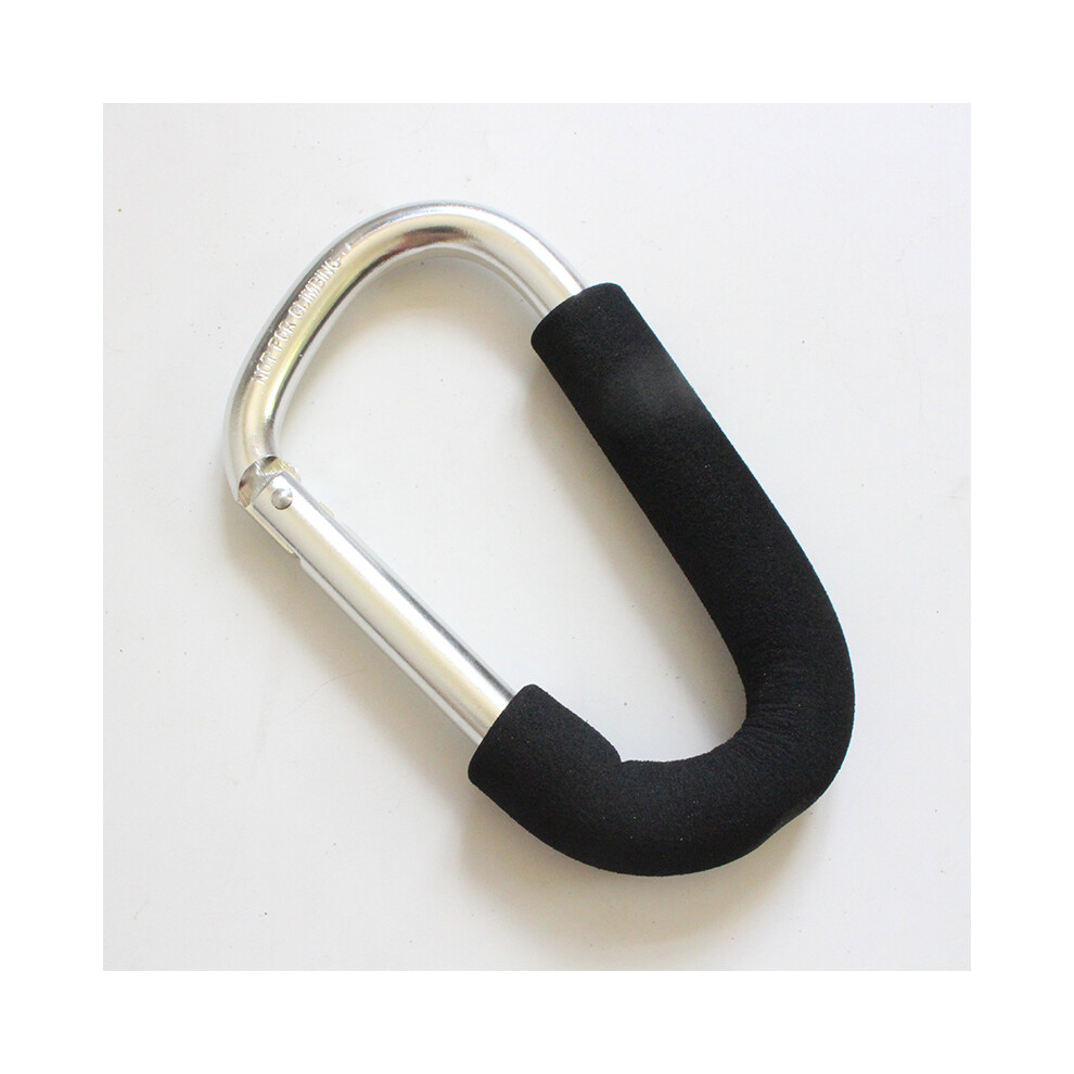 (Silver) Baby Pushchair Stroller Pram Hooks Clips Multi-Purpose Hanger for Diaper Shopping Bags