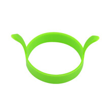 (Green) 2Pcs Fried Egg Mold Binaural Silicone Pancake Ring Kitchen Baking Accessories