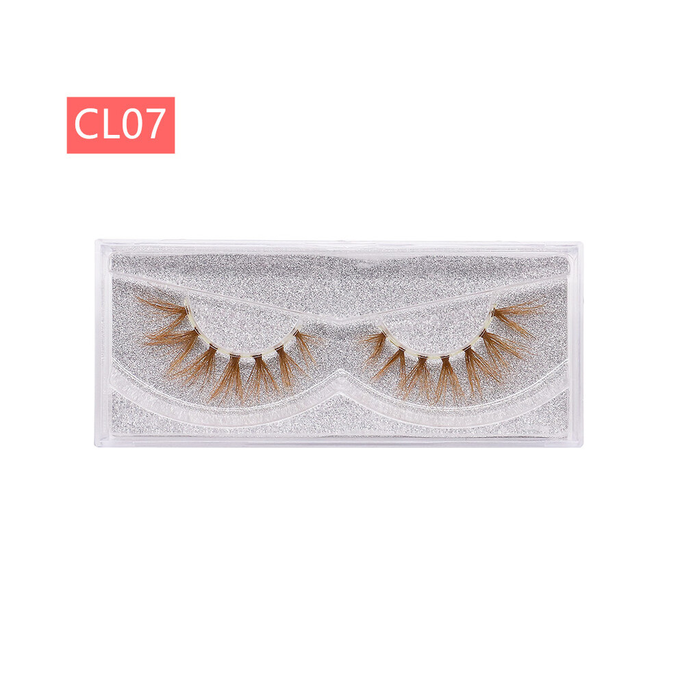 (CL07) 9D Mink Colored Natural False Eyelashes Makeup Cosmetic Cosplay Eye Lashes