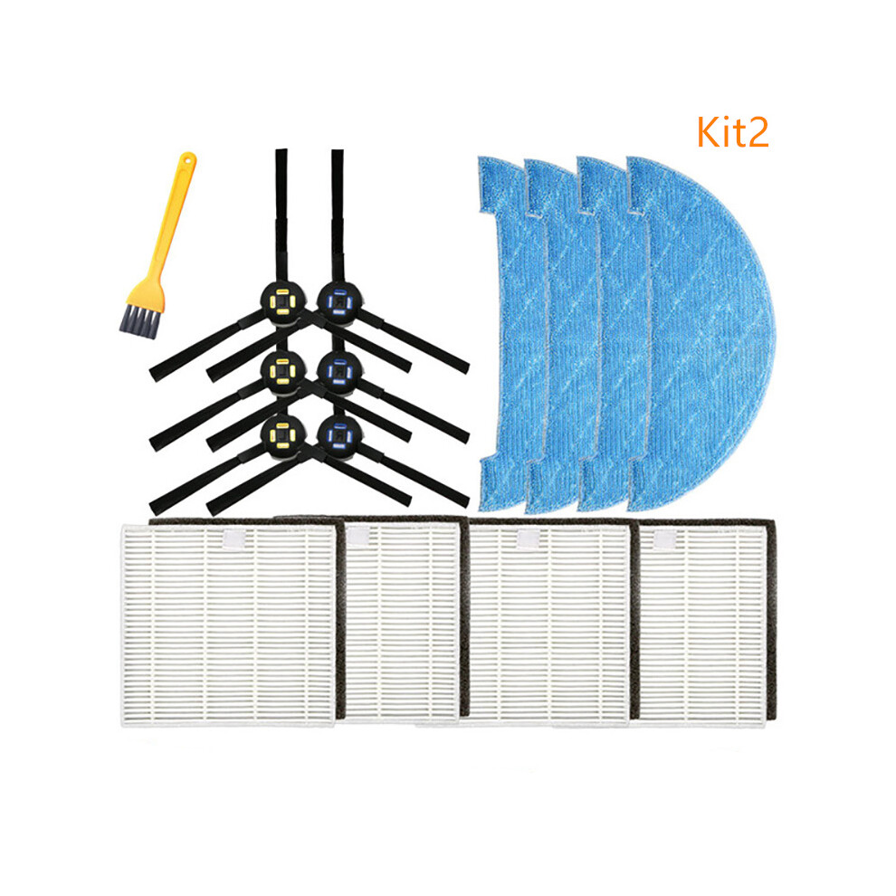 (Kit2) Washable Side Brush Hepa Filter Mop Cloth Kit For Ilife V8 V8s X750 X800 X785 V80 Robot Vacuum Cleaner Spare Parts 320997791690