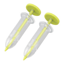 (Yellow) 2pcs Seed Dispenser Mini Seedmaster Sowing Seeder Tool for Horticultural Seeding