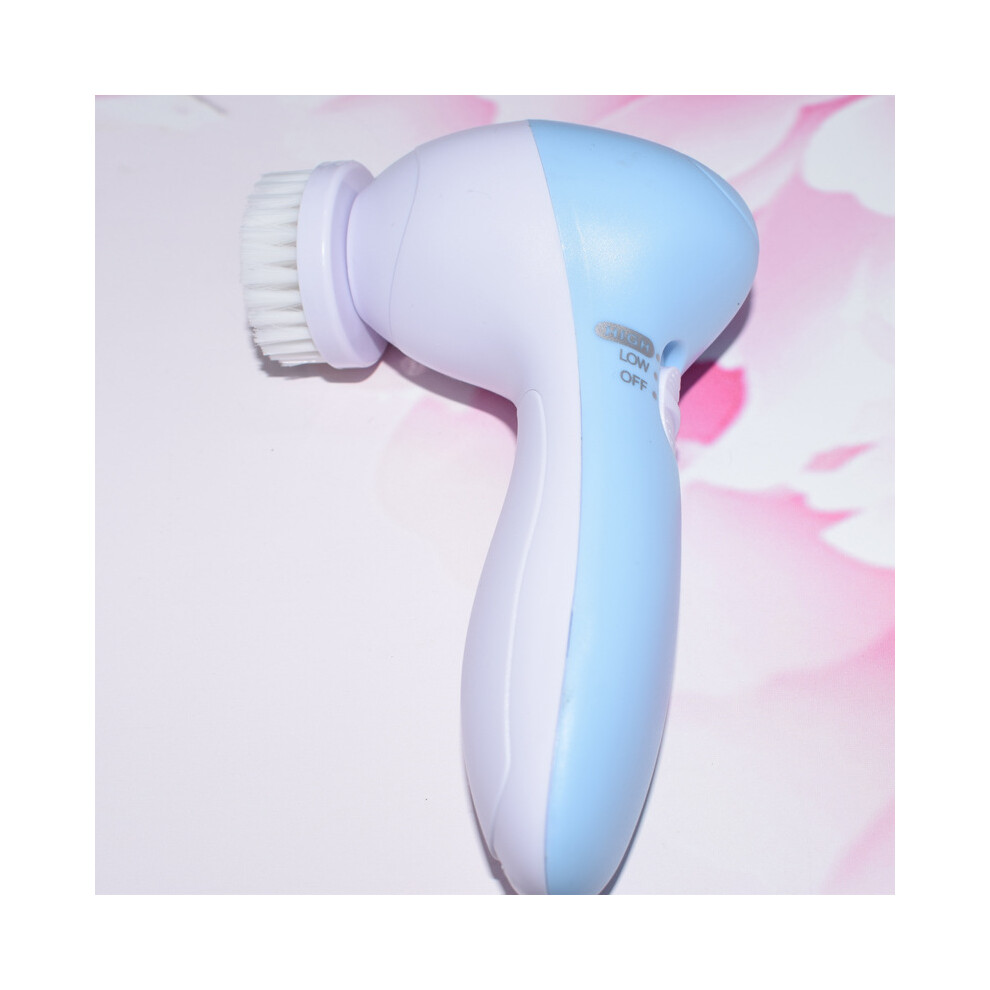 Blue (Blue) 5 In 1 Multifunctional Beauty Instrument Cleansing Brush Facial Massage Instrument Multifunctional Electric Cleansing Instrument