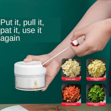 Mini Plastic Manual Garlic Masher Handheld Ginger Pepper Cutter Blender Chopper