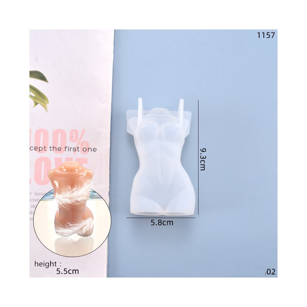 (1160??07??) Human Body Silicone Candle Mold - Male & Female Shapes for Aromatherapy and DIY Plaster Casting