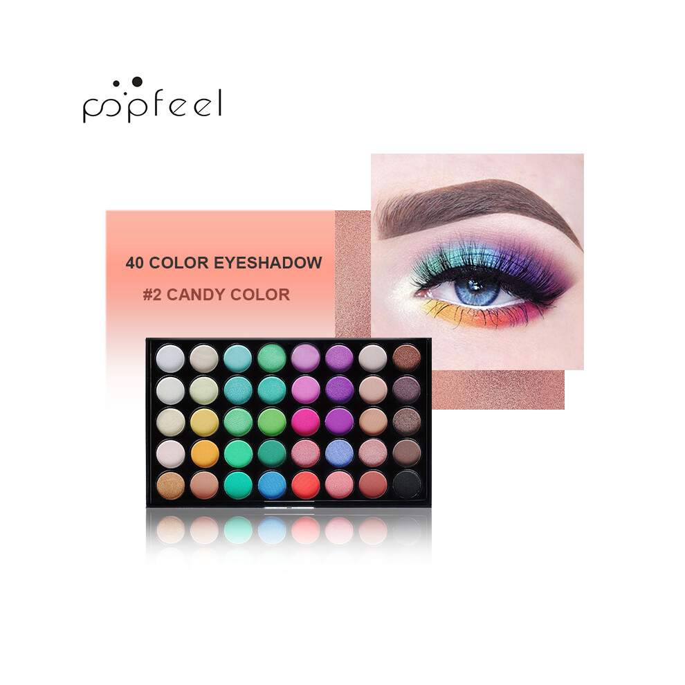 (#2) 40 Colors Cosmetic Matte Eyeshadow Cream Eye Shadow Makeup Palette Shimmer Set