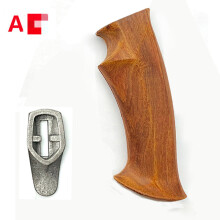 (A) DIY Knife Handle Material: Wooden Grip with Metal Fixed Head for Custom Projects