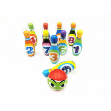 Kids Mini PU Bowling Pins Balls Set Solid Fun Game Educational Toys For Toddlers