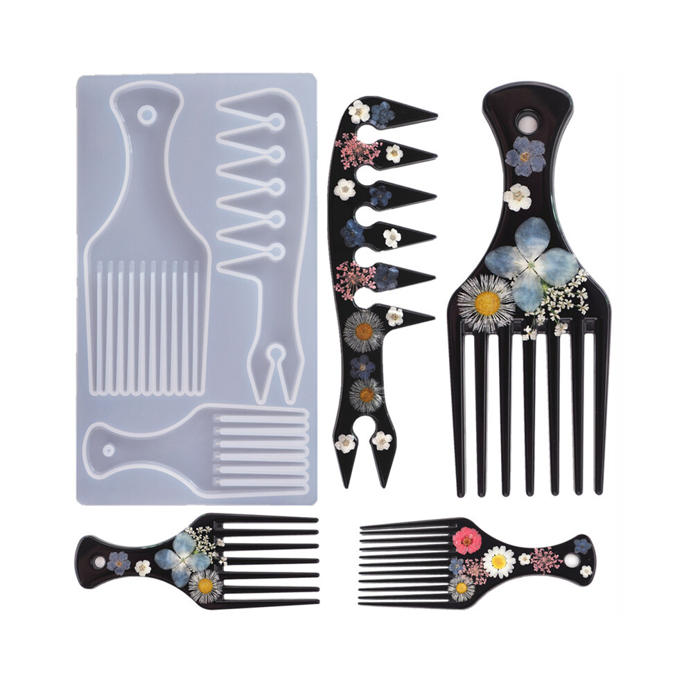 Resin Diy Crystal Epoxy Silicone Mold For African Comb Jewelry Making Craft 113121529524