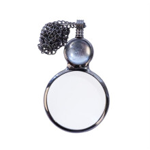 (Transparent) Magnifying Glass Necklace Reading Decoration Necklace Personality Holiday Gift