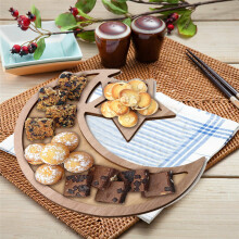Eid Mubarak Ramadan Wooden Dessert Tray For Muslim Islam Eid Table Dessert Decoration