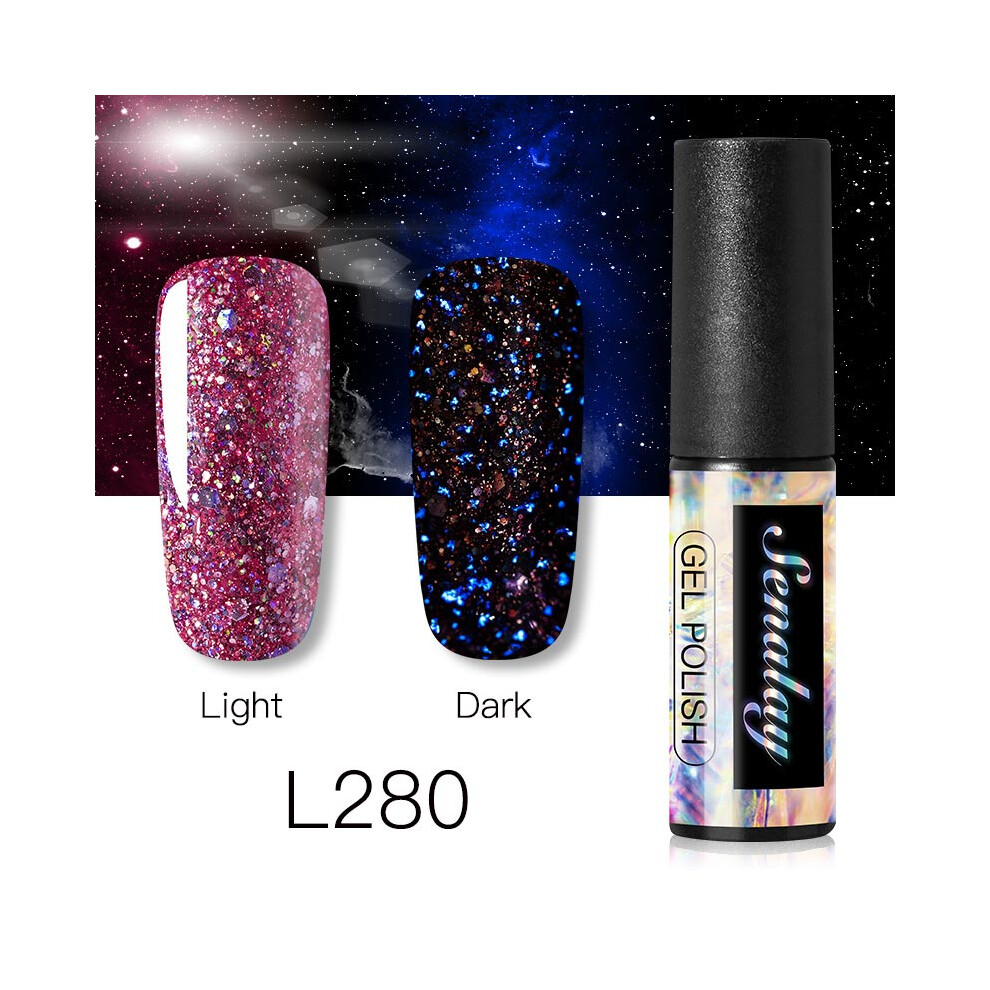 (L280) Senalay 5ML Nail Polish Gel Starry Sky Soak Off UV LED Manicure Lacquer Nail Art