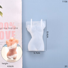 (1156【01】) Silicone Female Male Craft Candle Mould 3D Human Body Plaster Wax Soap Mold DIY