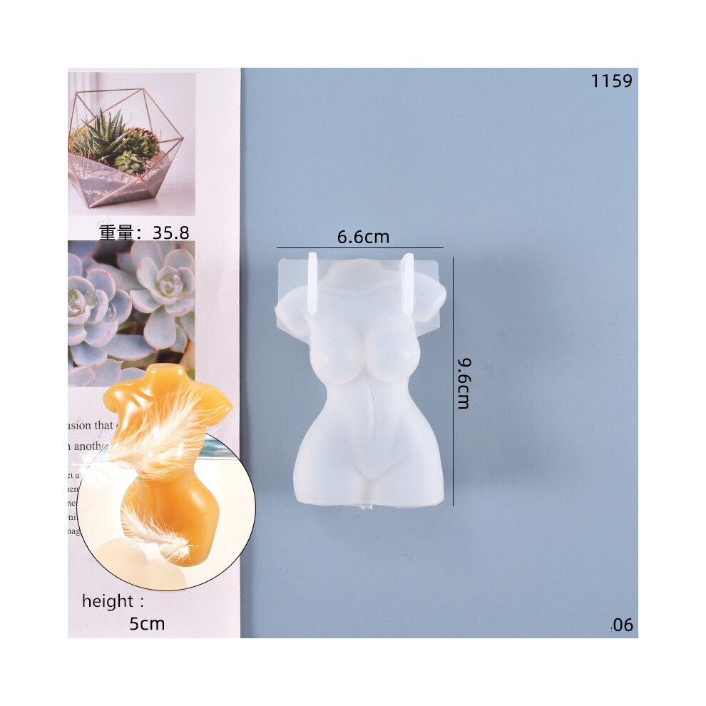 (1159??06??) Human Body Silicone Candle Mold - Male & Female Shapes for Aromatherapy and DIY Plaster Casting