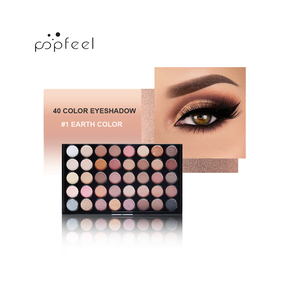 (#1) 40 Colors Cosmetic Matte Eyeshadow Cream Eye Shadow Makeup Palette Shimmer Set