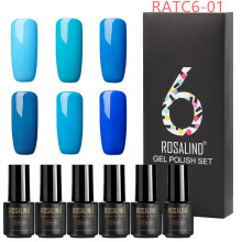 (RATC6-01) 6PCS ROSALIND Gel Nail Polish Set Series UV Lacquer Varnish Set For Art Desgin Manicure Top And Base
