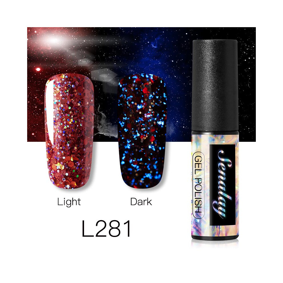 (L281) Senalay 5ML Nail Polish Gel Starry Sky Soak Off UV LED Manicure Lacquer Nail Art
