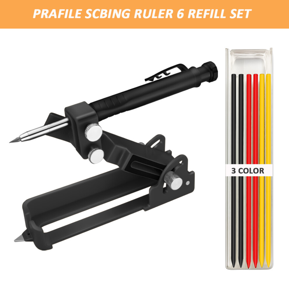 (Black) New Multi-Function Scribing Tool- Construction Pencil- Scribe Tool With Pencil 320997820406