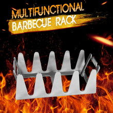 Multifunctional BBQ Rescher Grill Stand Grill Accessories Ribs Fish Outdoor Party