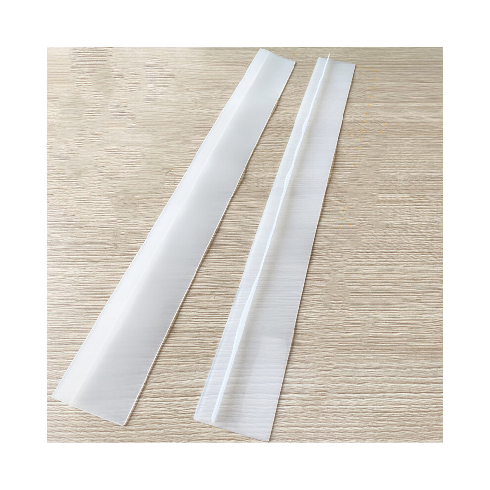 (White) 2Pcs Silicone Stove Counter Gap Cover Oven Guard Spill Seal Slit Filler Kitchen 320997806042