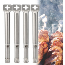 4PCS Universal Stainless Steel Pipe Tube Burners BBQ Gas Grill Parts Replacement