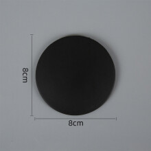 (Black) Glossy Silicone Door Handle Crash Bumper Buffer Pad Wall Protector Anti-Collision Mat