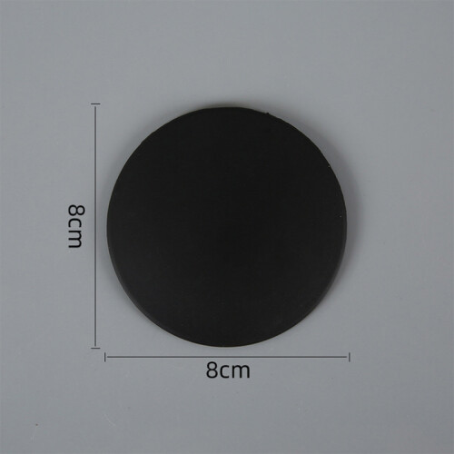 (Black) Glossy Silicone Door Handle Crash Bumper Buffer Pad Wall Protector Anti-Collision Mat