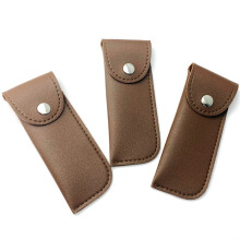 Folding Knife Sheath PU Leather Cover Holder Case Portable Outdoor Camping